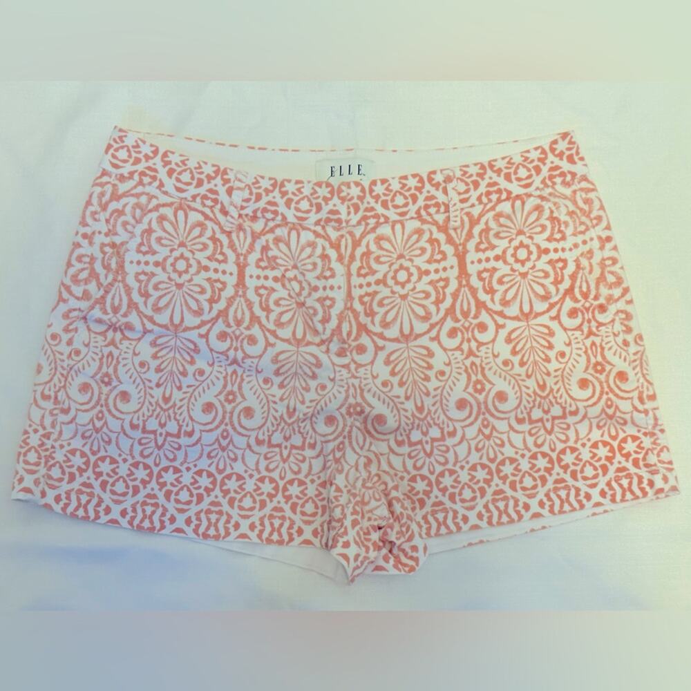 Women's Elle Shorts  White and Orange Size 8